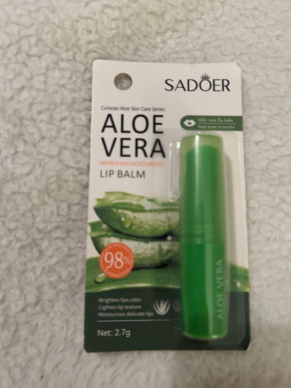 Aloe Vera Green Lip Balm - Moisturizing Lip Care - Picture 3 of 3
